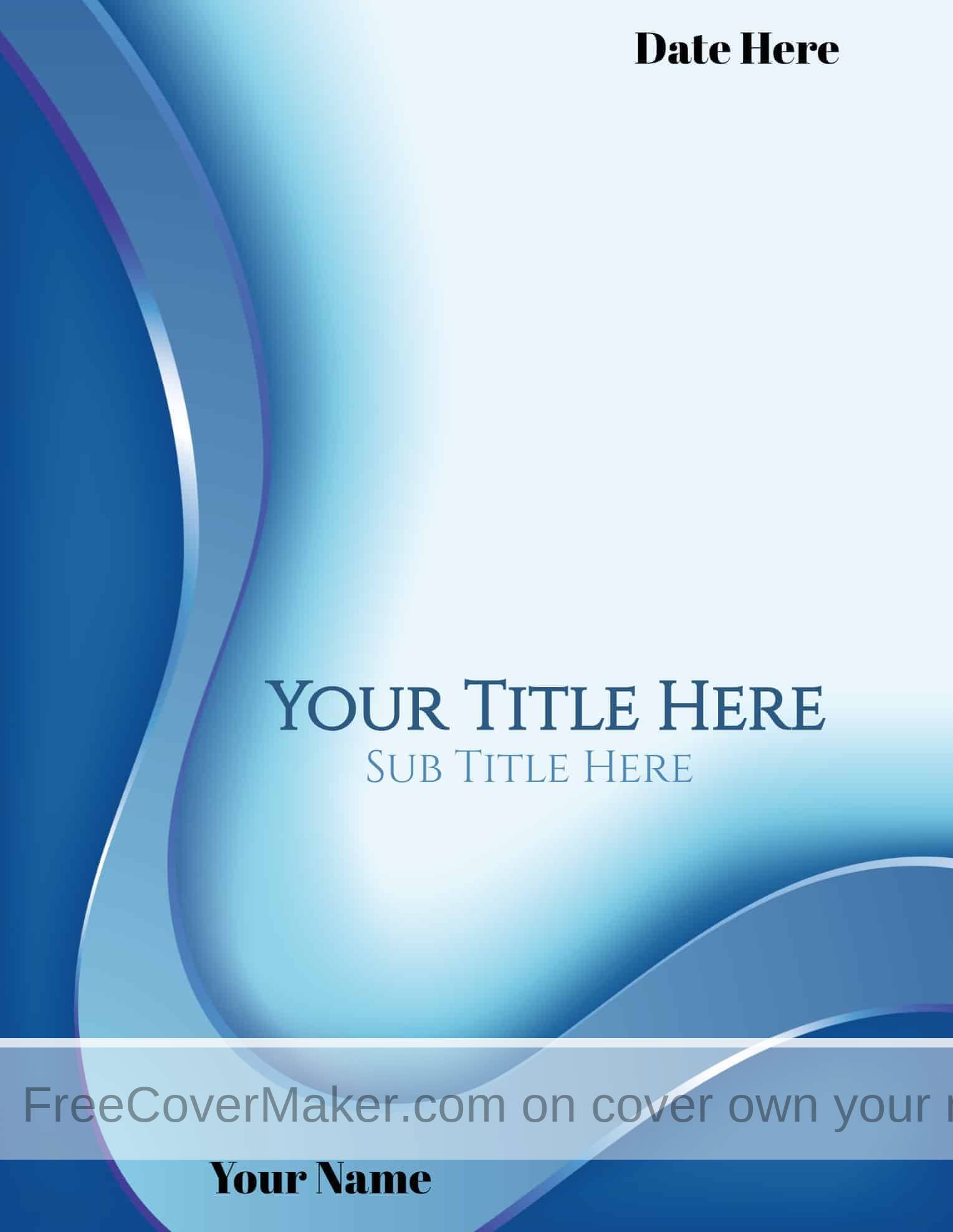 microsoft word book cover template free download